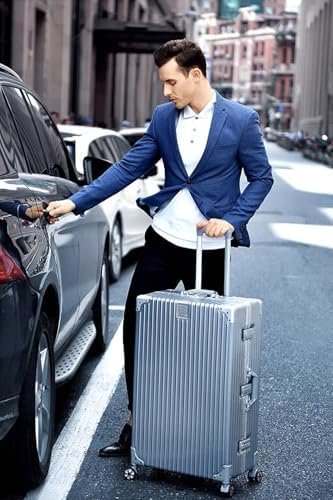 HotWay 24 Inch Checked in Luggage with Aluminum Frame,PC Hard Shell Suitcase wit... - Image 7