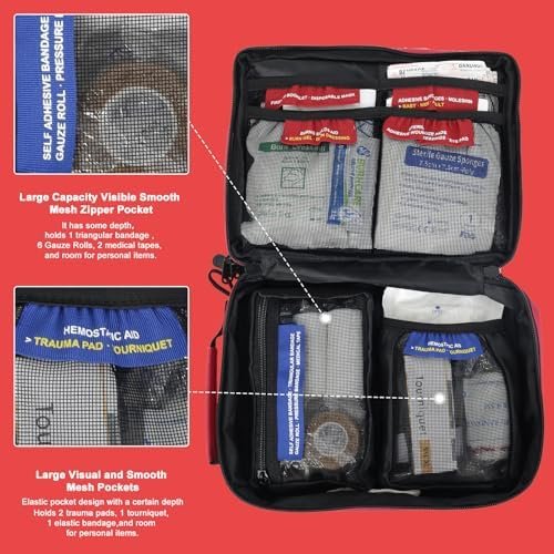 Home-Car-First-Aid-Kit-Camping-Essentials-Empty Bag, Labelled, Double Layer, Lar... - Image 7