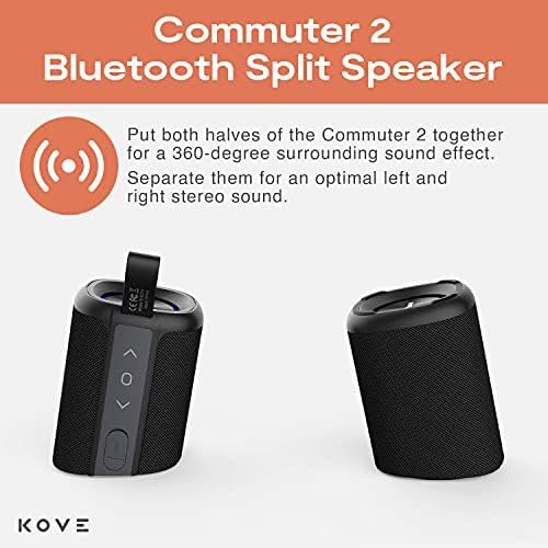 KOVE Commuter 2 - Black Bluetooth Speakers, Portable, Wireless with HD Louder Vo... - Image 3