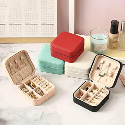 Travel Jewelry Case, Mini Portable Jewelry Travel Boxes, Small Jewelry Organizer... - Image 7