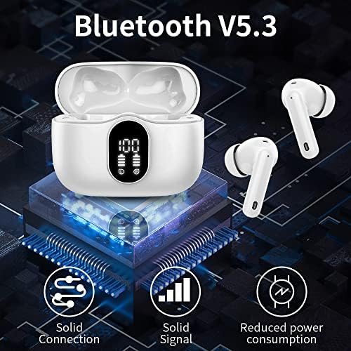 Wireless Earbuds Bluetooth 5.3 Headphones Bass Stereo Ear Buds with Noise Cancel... - Image 5