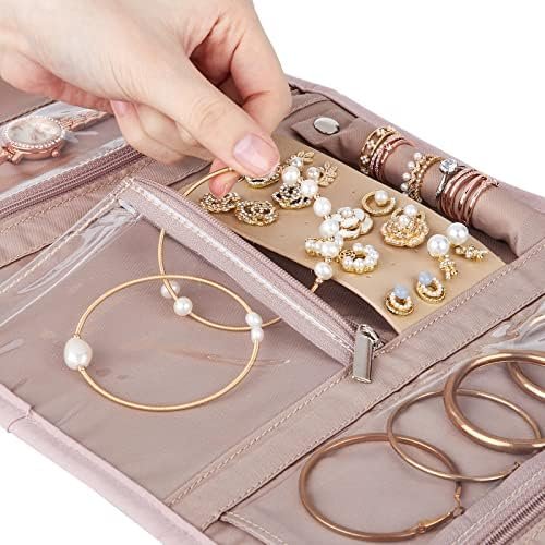 BELALIFE Travel Jewelry Case Organizer, Foldable Jewelry Storage Roll for Earrin... - Image 5