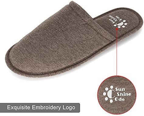 Sunshine Code Men's Memory Foam Cotton Washable Slippers with Matching Travel Ba... - Image 6