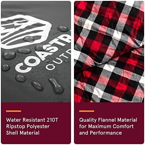 Coastrail Outdoor Sleeping Bag for Adults, XL THREE-ZONE Thickened Design Warm a... - Image 9