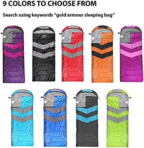 Gold Armour Sleeping Bags for Adults Kids Boys Girls Backpacking Hiking Camping,... - Image 7