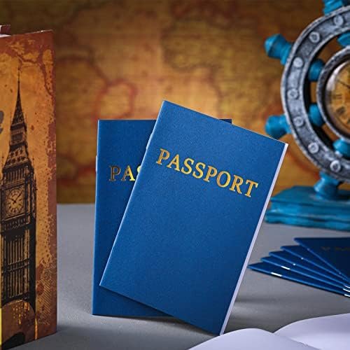 Lewtemi 100 Pcs Blank Passport Notebook Bulk Kids Passport Party Favor Fake Pass... - Image 7