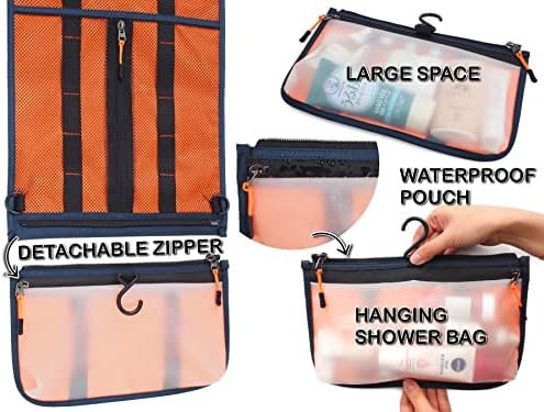 avel Toiletry Bag, Hanging Toiletry Bag for Men, Roll Up Dopp Kit Bathroom Shavi... - Image 4