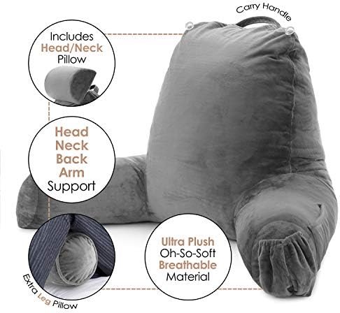 Nestl Reading Pillow Large Bed Pillow, Back Pillow for Sitting in Bed Shredded M... - Image 4