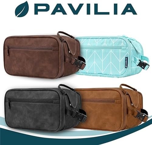 PAVILIA Toiletry Bag for Men Women, Mens Travel Bag Toiletries Organizer Case fo... - Image 9