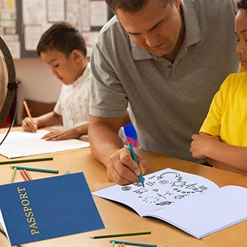 Lewtemi 100 Pcs Blank Passport Notebook Bulk Kids Passport Party Favor Fake Pass... - Image 6