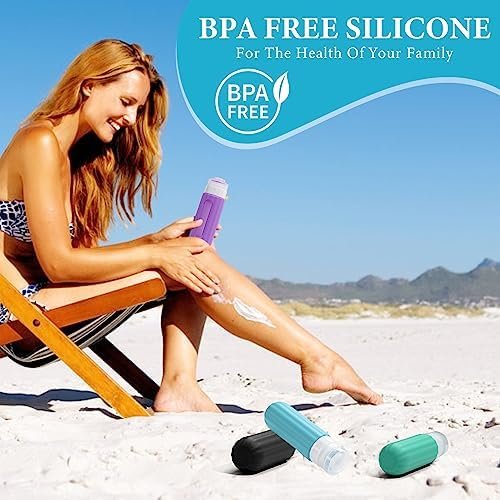Reusable Silicone Travel Bottles for Toiletries TSA Approved, Leak Proof Travel ... - Image 5