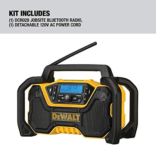 DEWALT 12V/20V MAX Portable Bluetooth Radio, Cordless, 100 ft Range, 3.5” Subwoo... - Image 4