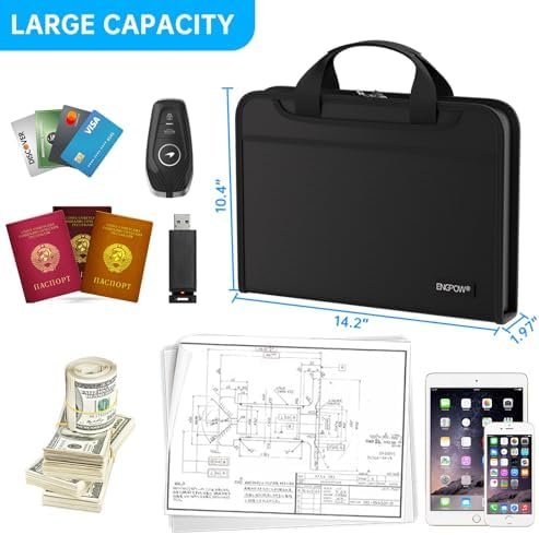 ENGPOW Accordion File Organizer,Fireproof Expanding File Folder with Multi Pocke... - Image 7