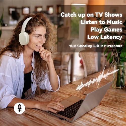 FIKDCMJBluetooth Headphones Over Ear,Wireless Headphones 12H Playtime and Noise ... - Image 3