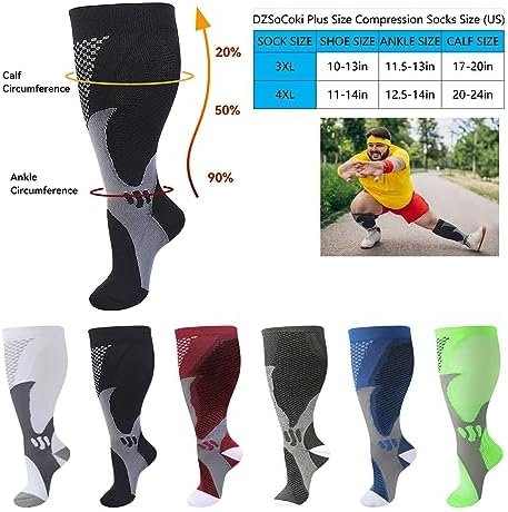 Wide Calf Compression Socks for Women Men,Large Plus Size Compression Socks Supp... - Image 3