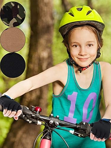 3 Pairs Kids Half Finger Gloves Sport Gloves Non-Slip Gel Gloves for Children Cy... - Image 6