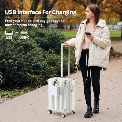 Joyway Carry On Luggage, Expandable Suitcase with Smart Luggage Cup Holder and U... - Image 8