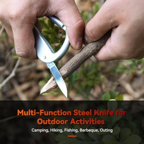 Multitool Carabiner with Pocket Knife, Bottle Opener,Nail file,Small Scissors,ED... - Image 5