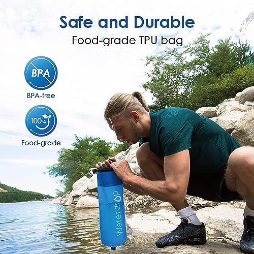 Waterdrop Gravity Water Bag for Camping, Travel, Backpacking, Hiking and Emergen... - Image 5