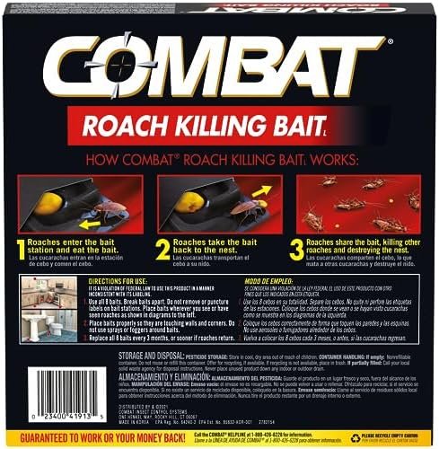 Combat Roach Killing Bait, Roach Bait Station For Large Roaches, Kills The Nest,... - Image 4