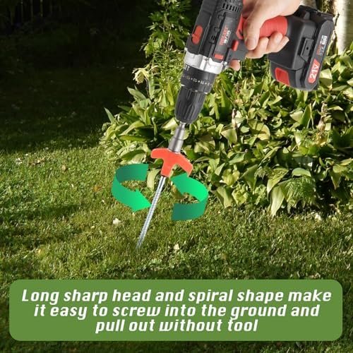8" Screw in Tent Stakes 8PCS - Ground Anchors Screw in, Screw in Tent Stakes Hea... - Image 8