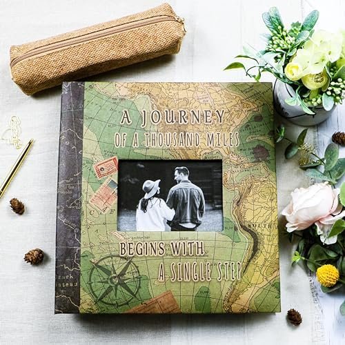 Holoary Adventure Scrapbook Album with Metallic Pen Magnetic Self-Stick Page Scr... - Image 4