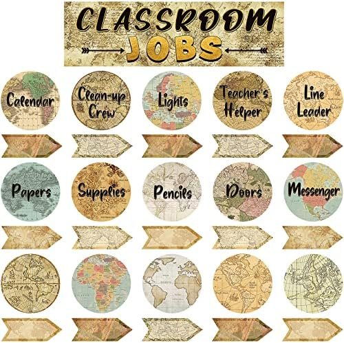 Travel The Map Classroom Jobs Bulletin Board Set Classroom Helpers Charts Teache... - Image 2