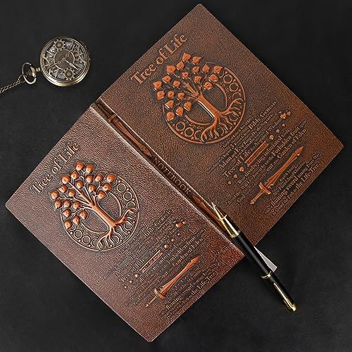 Tree of Life Embossed Notebook, 3D Vintage Journal with Pen/Pen Refill/Pen Holde... - Image 7