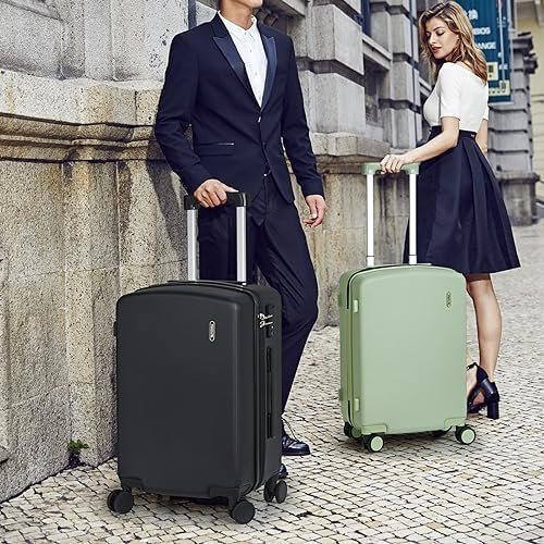 Hanke 20 Inch Carry On Luggage 22x14x9 Airline Approved Hard Shell Suitcases wit... - Image 10