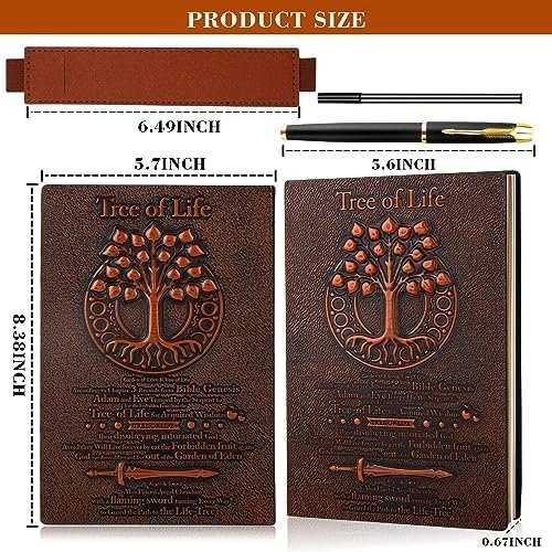 Tree of Life Embossed Notebook, 3D Vintage Journal with Pen/Pen Refill/Pen Holde... - Image 3