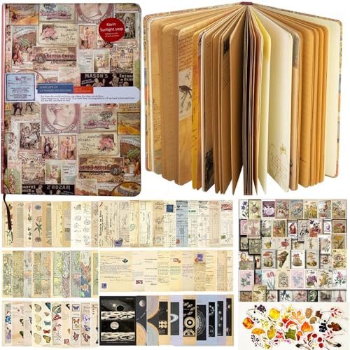 Vintage Junk Journal Notebook Blank Bullet Journals, Travel Journal, Writing Jou... - Image 2