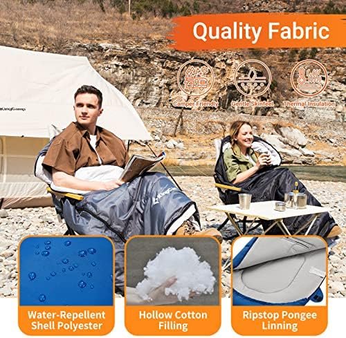 KingCamp Sleeping Bags for Adults, Wearable Sleeping Bags for Camping Backpackin... - Image 5