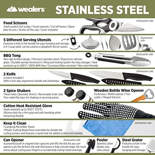 Camp Kitchen Cooking Utensil Set Travel Organizer Grill Accessories Portable Com... - Image 10