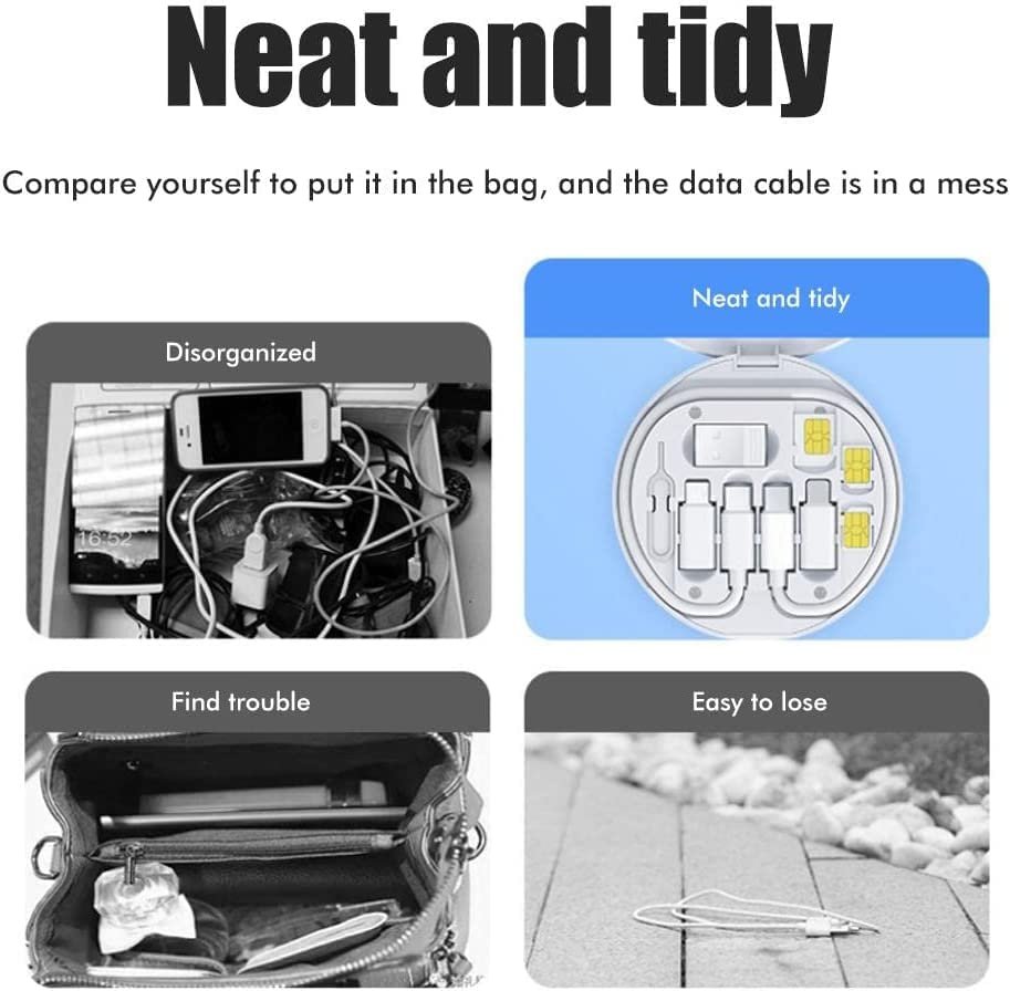 Multifunctional Data Cable Conversion Head Portable Storage Box, Multi-Type Char... - Image 8