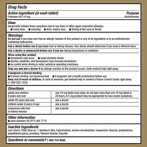 GoodSense All Day Allergy, Cetirizine Hydrochloride Tablets, 10 mg, Antihistamin... - Image 5