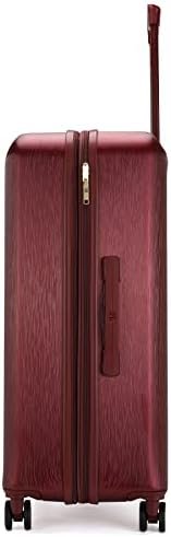 Badgley Mischka Diamond Hard Expandable Spinner Luggage Set (3 Piece) (Burgundy-... - Image 10