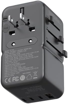MINIX TP140 Universal Travel Adapter with 140W PD Ports GaN Technology Internati... - Image 10