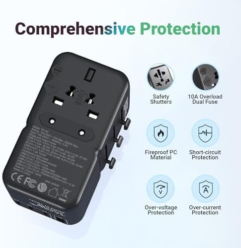 MINIX TP140 Universal Travel Adapter with 140W PD Ports GaN Technology Internati... - Image 8