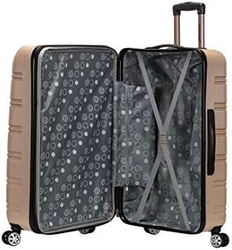 Rockland Melbourne Hardside Expandable Spinner Wheel Luggage, Champagne, 2 Piece... - Image 8