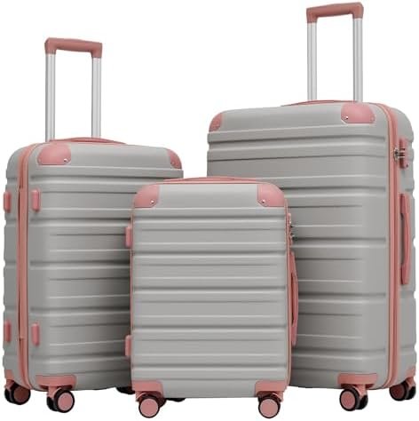 TAKUMI Luggage 3 Piece Set ABS Hardshell Suitcase Set with Double Spinner Wheels... - Image 2