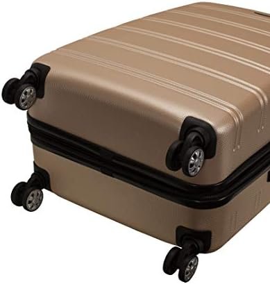 Rockland Melbourne Hardside Expandable Spinner Wheel Luggage, Champagne, 2 Piece... - Image 7