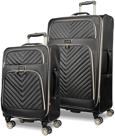 Kenneth Cole REACTION Chelsea Chevron Quilted Luggage, Black, 2-Piece Set (20"/2... - Image 2