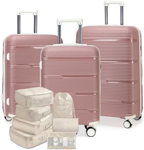 LEDAOU Luggage Sets 3 Piece Suitcase Set with 7 Set Packing Cubes Carry On Lugga... - Image 2