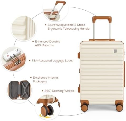 imiomo Luggage Sets 3 Piece,Expandable Hardside Suitcase Set with Spinner Wheels... - Image 9