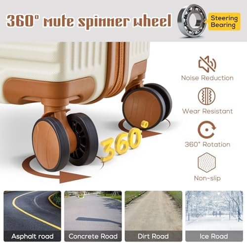 imiomo Luggage Sets 3 Piece,Expandable Hardside Suitcase Set with Spinner Wheels... - Image 6