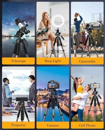 JOILCAN Tripod, 75" Tripod for Camera & Phone, Heavy Duty Camera Tripod Travel T... - Image 4