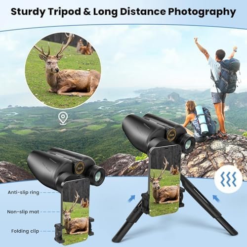 25X30 HD Binoculars for Adults with Universal Phone Adapter,Tripod and Tripod Ad... - Image 4