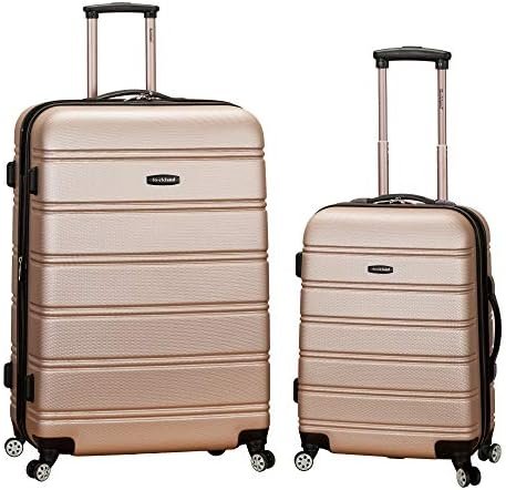 Rockland Melbourne Hardside Expandable Spinner Wheel Luggage, Champagne, 2 Piece... - Image 2