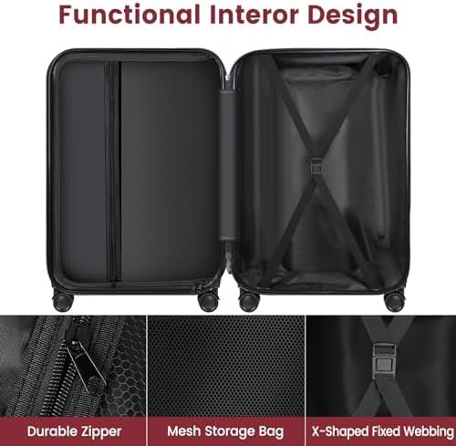 Luggage Sets with Spinner Wheels (20/24/28 Inch), PC+ABS Suitcase Sets - Image 7