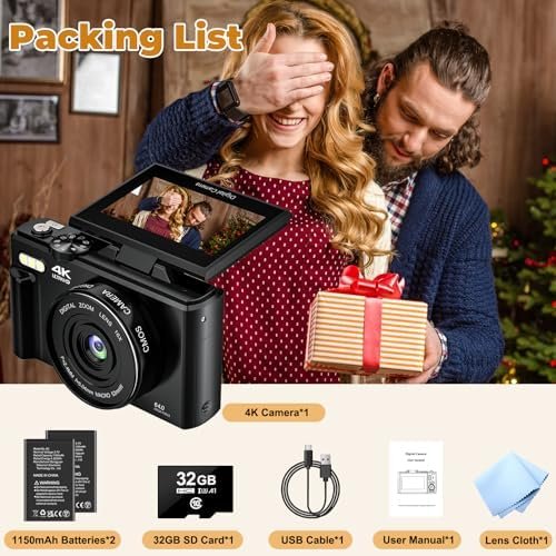 4K Digital Camera - Digital Cameras for Photography - 64MP Vlogging Camera for Y... - Image 7